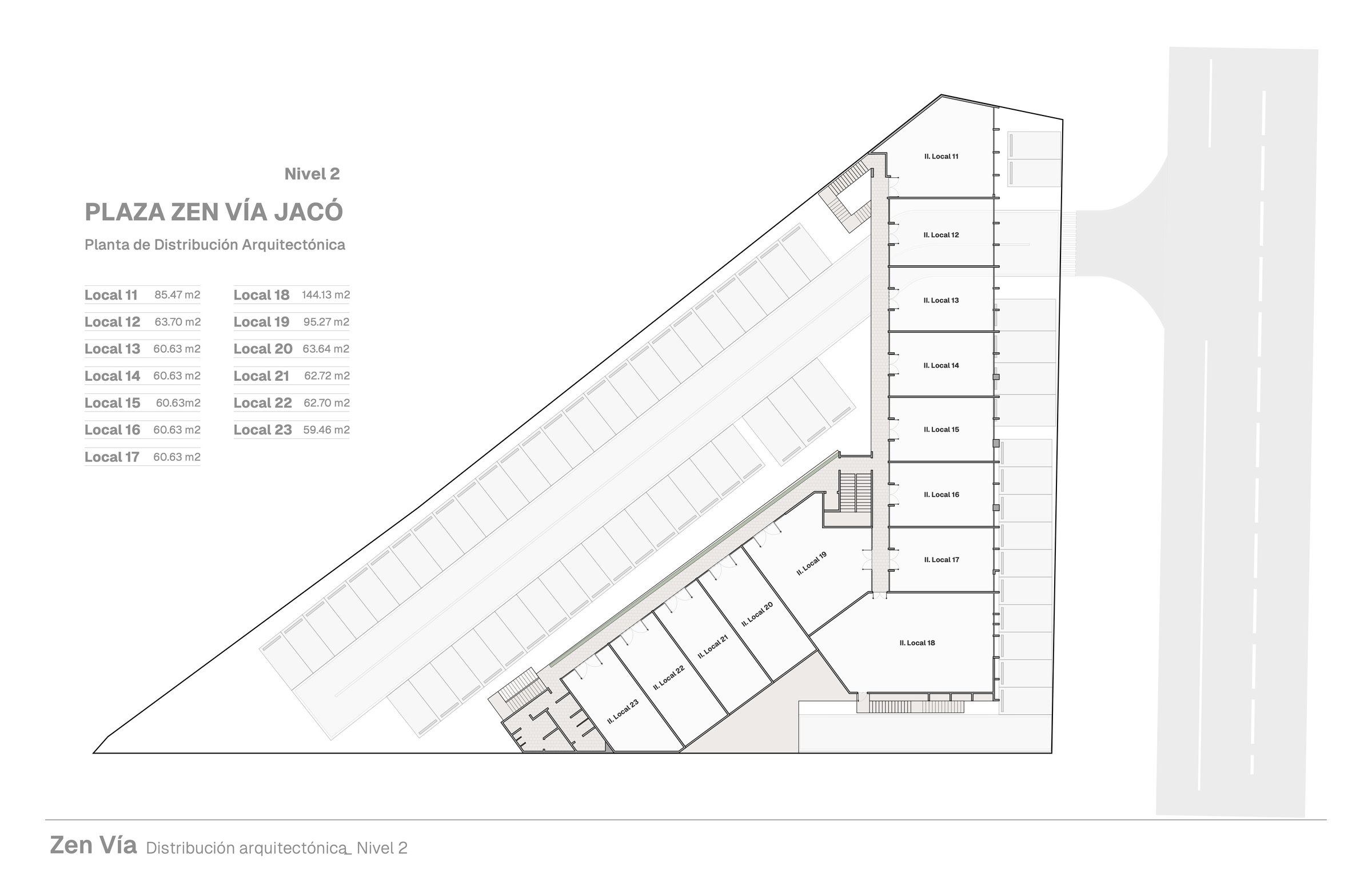 Planta arquitectónica del segundo nivel