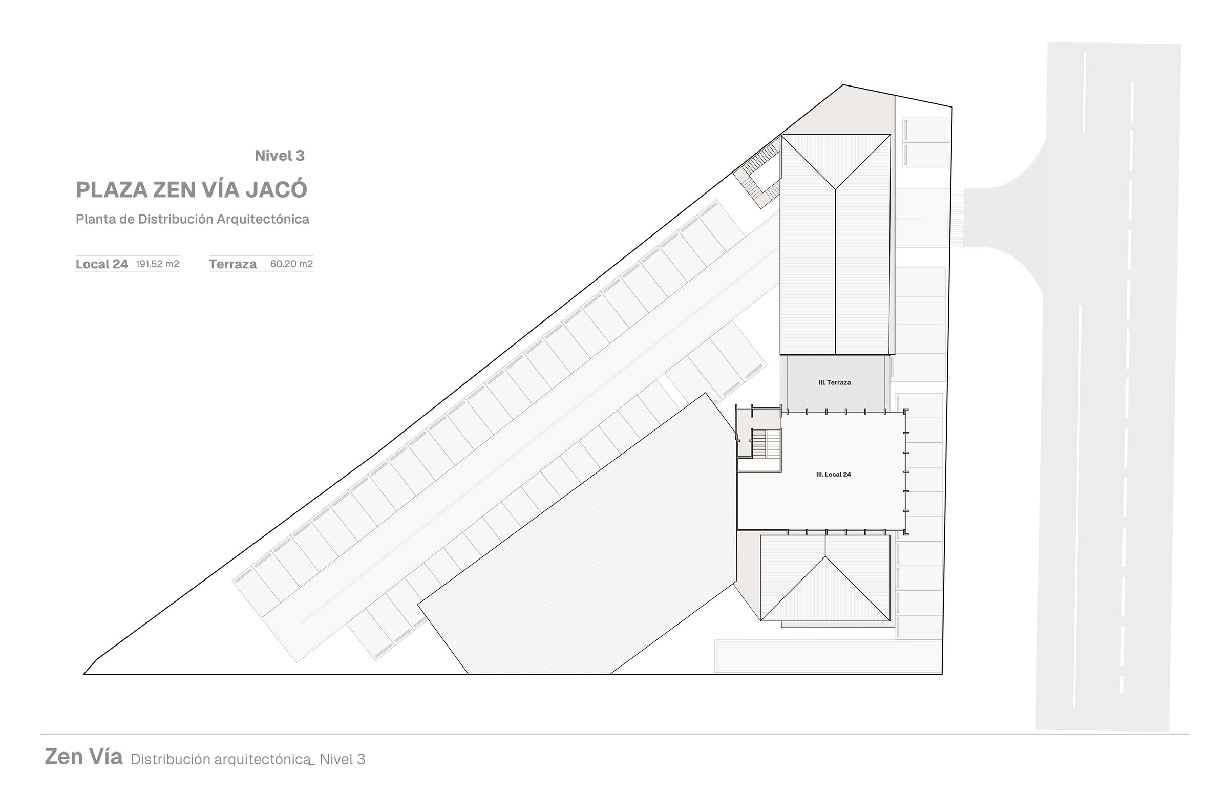 Planta arquitectónica del tercer nivel